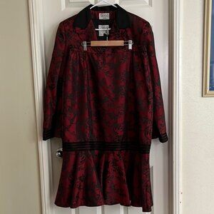 Elegant Red and Black 3Pieces Ensemble
